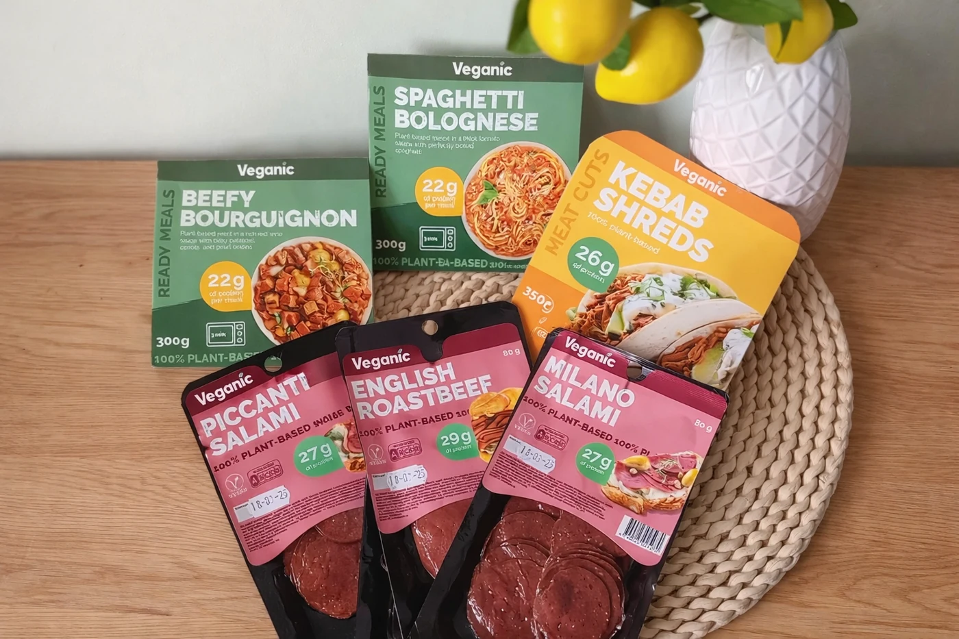 Veganic products developed with Plantagusto technology