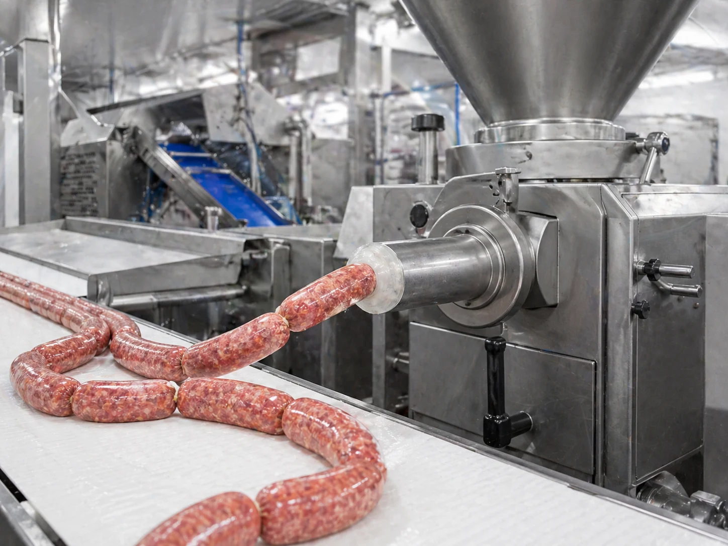 Sausage filling equipment illustrating a hybrid sausage application